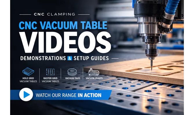 CNC vacuum table demonstrations and setup guides