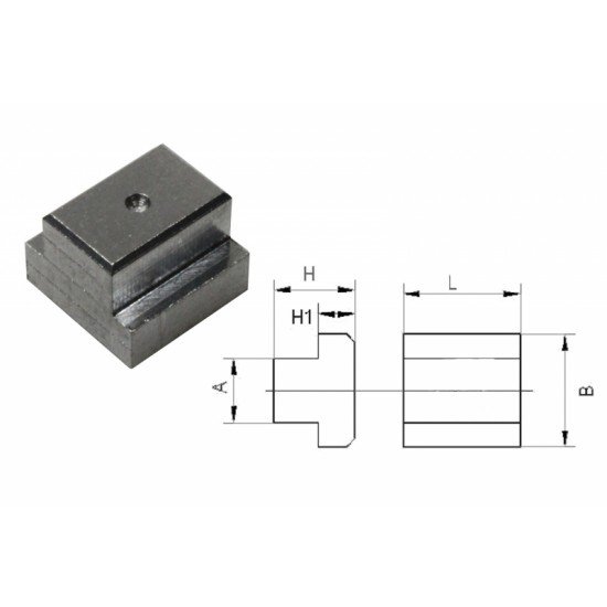 Aluminum T-slot nut blank for 10mm slots